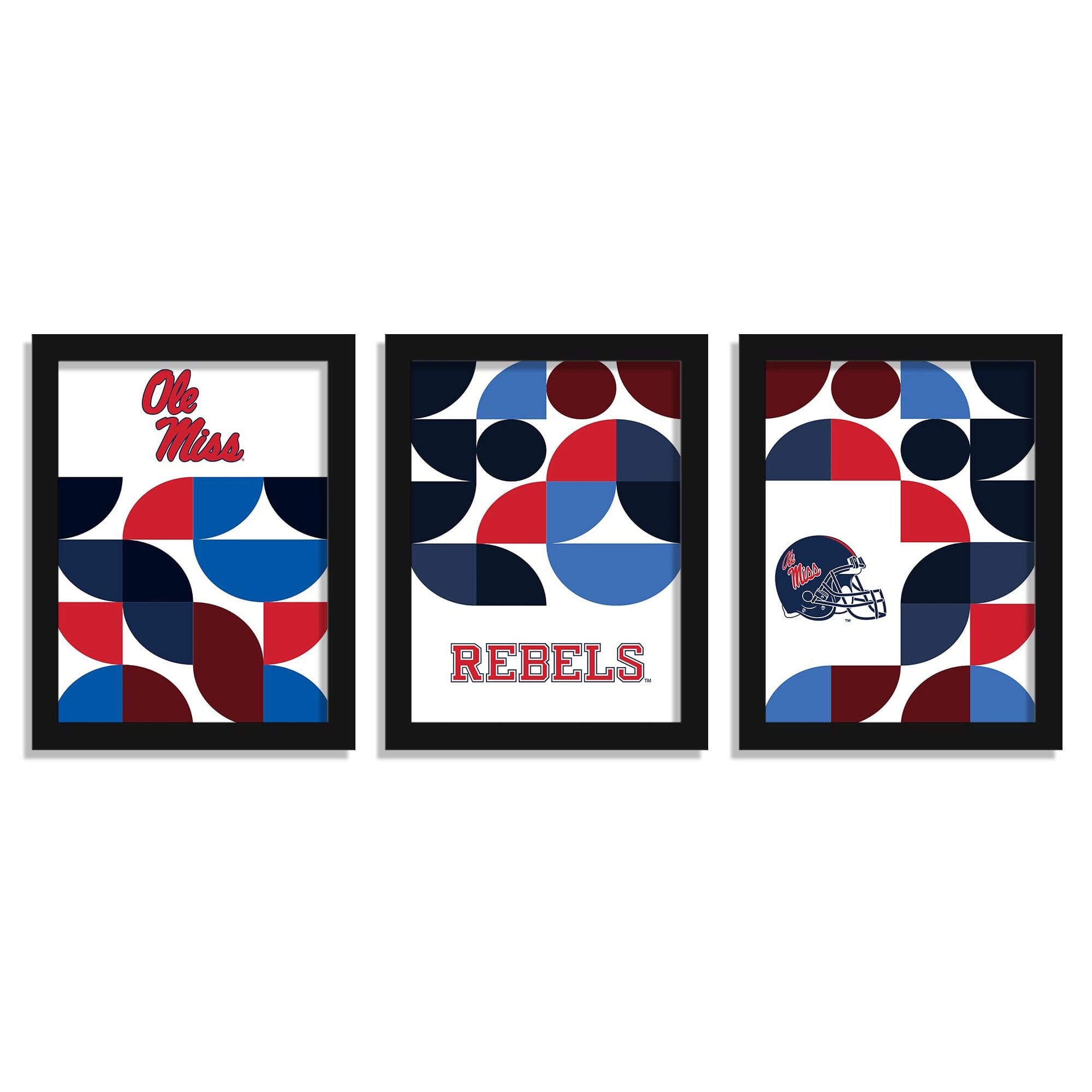 "Fan Creations - Ole Miss Rebels 12"" x 16"" Framed Minimalist Print Set - Multicolor" price history on PriceWatchPro