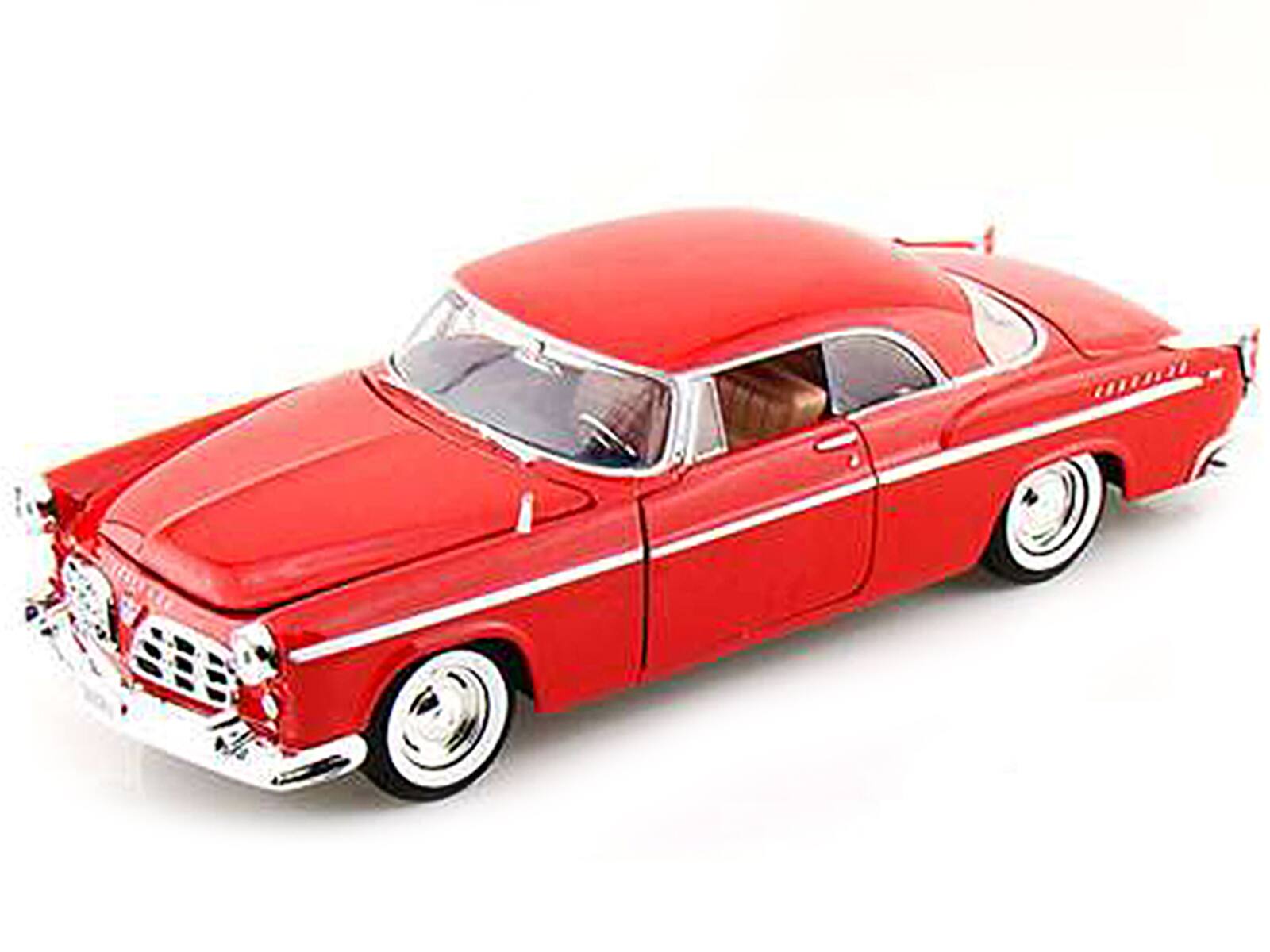 Alt View 1. Motormax - 1955 Chrysler C300 Red 1/24 Diecast Model Car by Motormax.