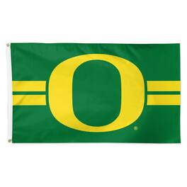 WinCraft - Oregon Ducks 3' x 5' Horizontal Stripe Deluxe Single-Sided Flag - Multicolor