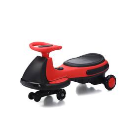 ELEMENT ACE - Kids Electric Ride On Wiggle Car 12V, LED Lights, Music, Anti-Rollover, Ages 3+ Indoor/Outdoor - Red+Black