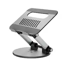 Front. Mybat Pro - MyBat Pro Ergonomic Push-Button Adjustable Laptop Stand – For 10″–17″ Laptops - Sliver.
