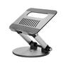 Mybat Pro - Ergonomic Push-Button Adjustable Laptop Stand – For 10″–17″ Laptops - Silver