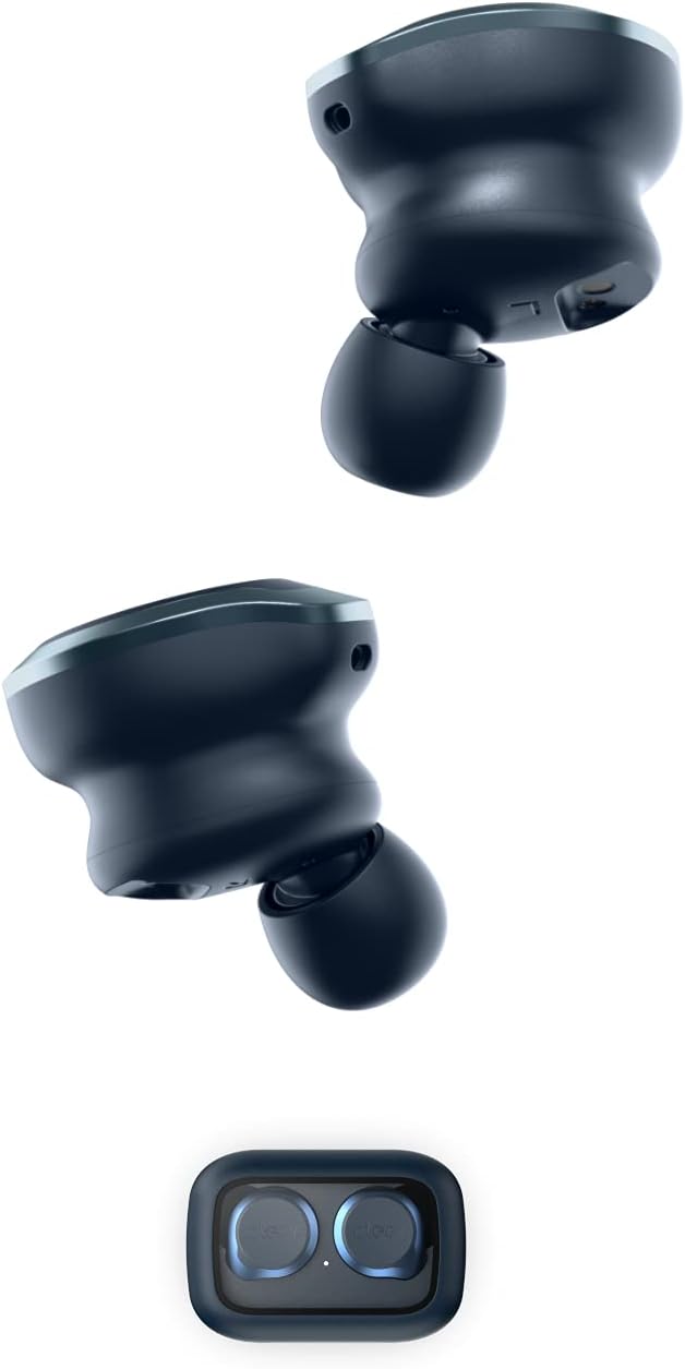 Alt View 6. Cleer - Cleer Ally Plus II True Wireless Earbuds – ANC, 33Hr Playtime, IPX4, Clear Calls, iPhone & Android, Midnight Blue - Midnight Blue.