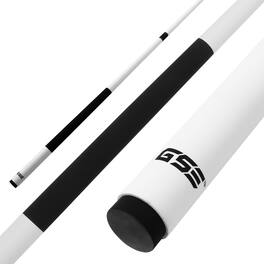 GSE Games & Sports Expert - 58" 2-Piece Matte Fiberglass Graphite Composite Billiard Pool Cue Stick for Men/Women - 18oz - White