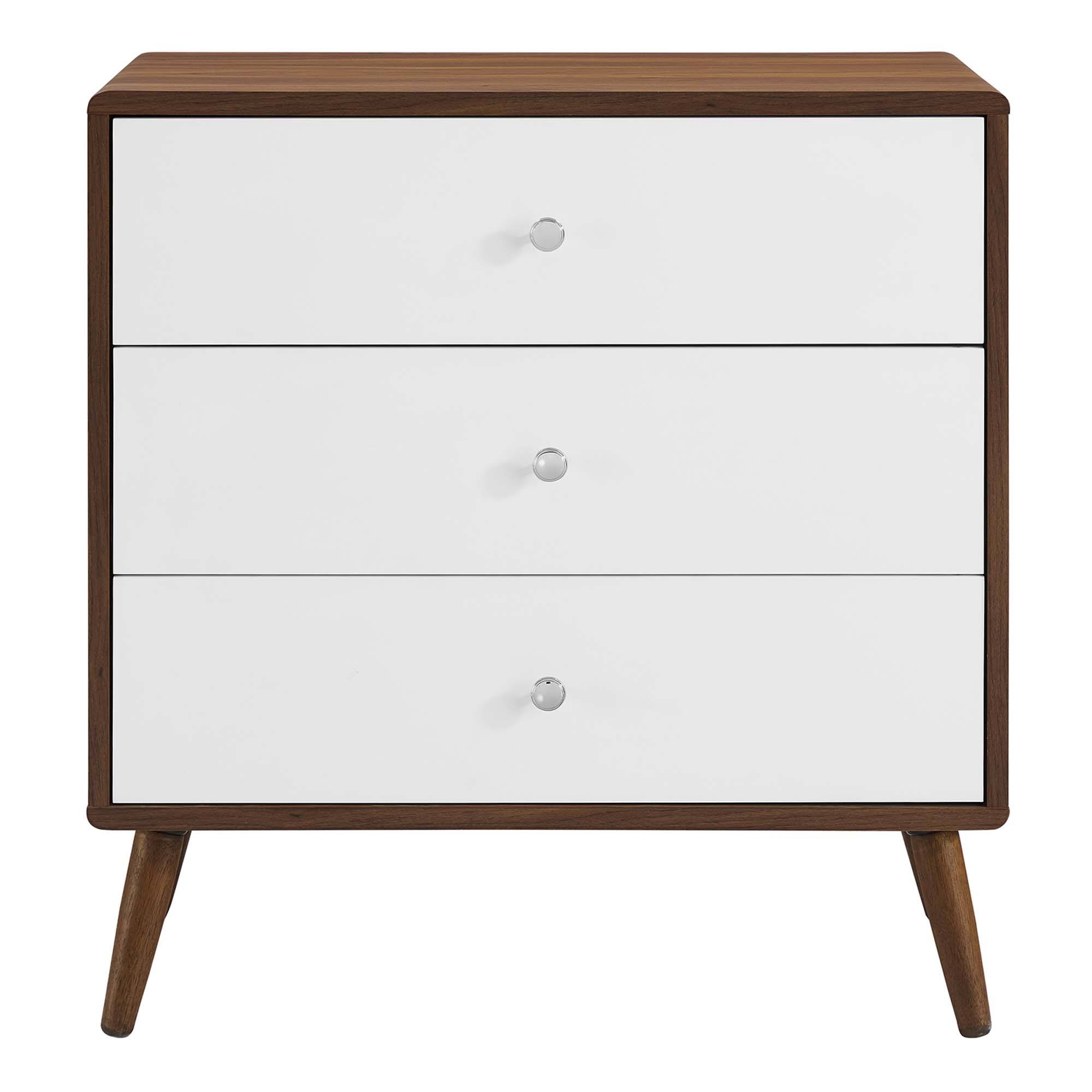 Alt View 2. Modway - Transmit 3-Drawer Chest by Modway - Walnut White.