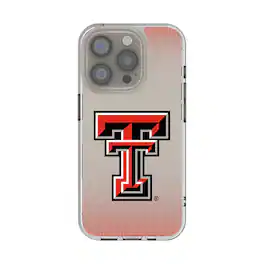 Keyscaper - NCAA - Texas Tech Red Raiders Linen Logo iPhone Clear Case - 15 - Multicolor