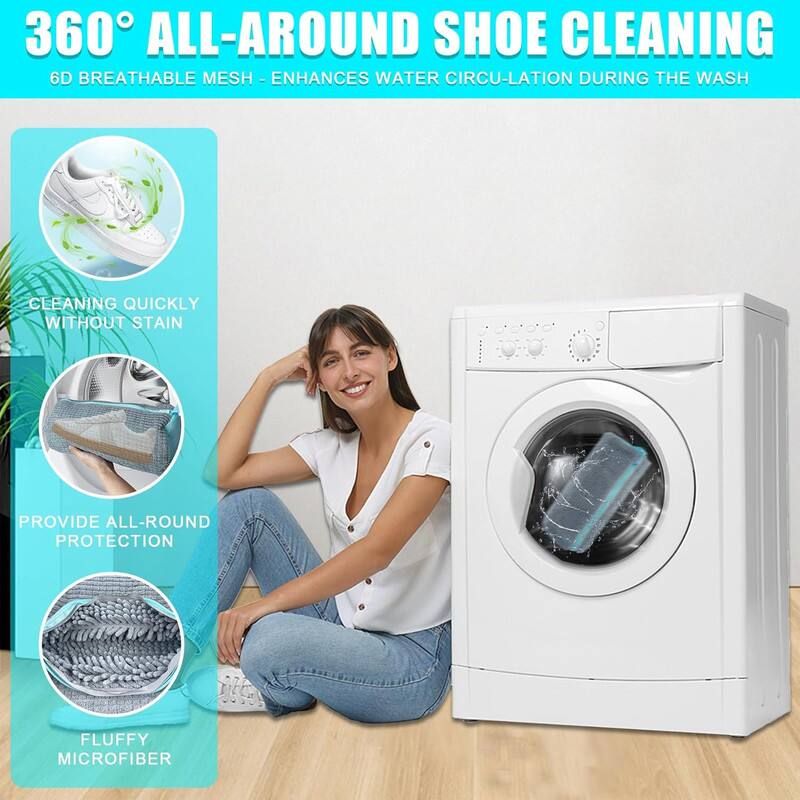 360° ALL-AROUND SHOE CLEANING

6D BREATHABLE MESH - ENHANCES WATER CIRCULATION DURING THE WASH

CLEANING QUICKLY WITHOUT STAIN

PROVIDE ALL-ROUND PROTECTION

FLUFFY MICROFIBER