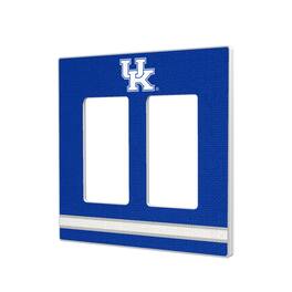 Keyscaper - Kentucky Wildcats Stripe Design Double Rocker Light Switch Plate - Multicolor