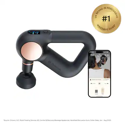 IN BRAND PERCUSSIVE US #1 MASSAGE GUNS*
Source: Circana, LLC, Retail Tracking Service, US, Comfort & Recovery Massage Appliances, Handheld Percussive Guns, Dollar Sales, Jan - Aug 2025.