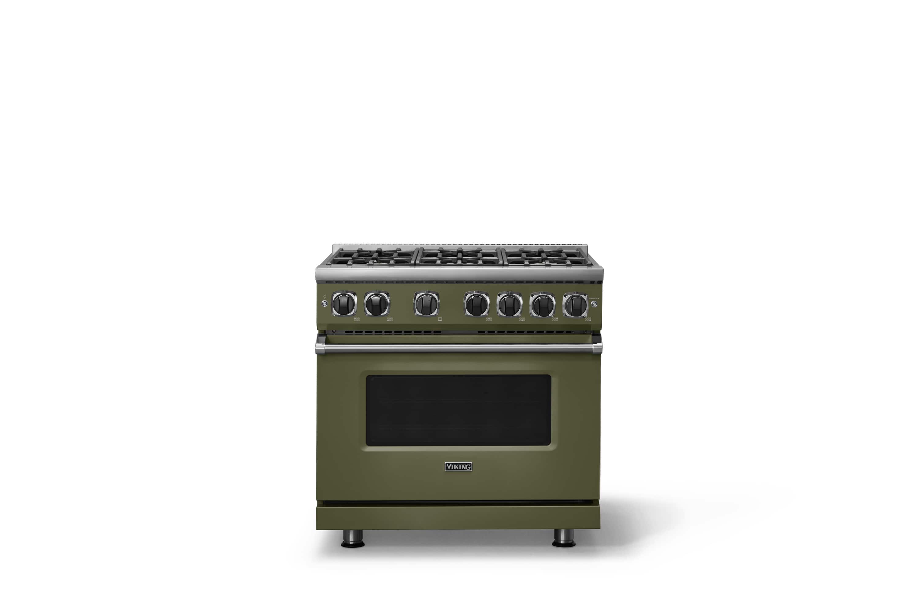 Front. Viking - Pro 7 Series 5.6 Cu. Ft. Freestanding Sealed 4 Burner Gas Convection Range - Martini - Martini.