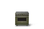 Front. Viking - 36 in. Wide 6 Burner Pro 7 Series 5.6 Cu. Ft. Freestanding Sealed Burner Gas Convection Range - Martini - Martini.
