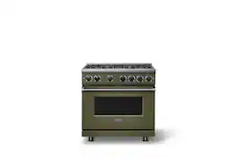 Viking - Pro 7 Series 5.6 Cu. Ft. Freestanding Sealed 4 Burner Gas Convection Range - Martini - Martini