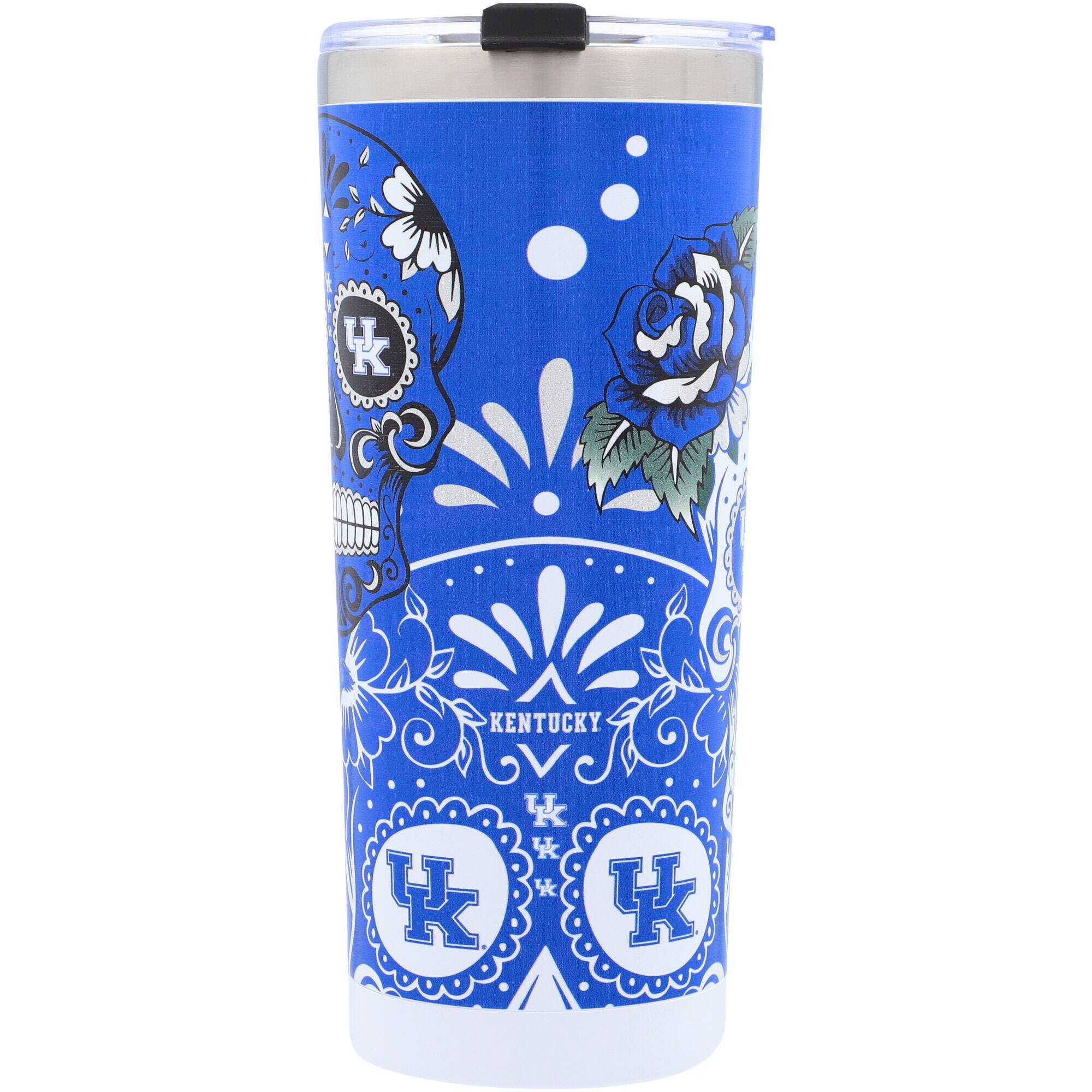 Alt View 1. Indigo Falls - Kentucky Wildcats 24oz. Dia De Los Muertos Stainless Steel Tumbler - Multicolor.