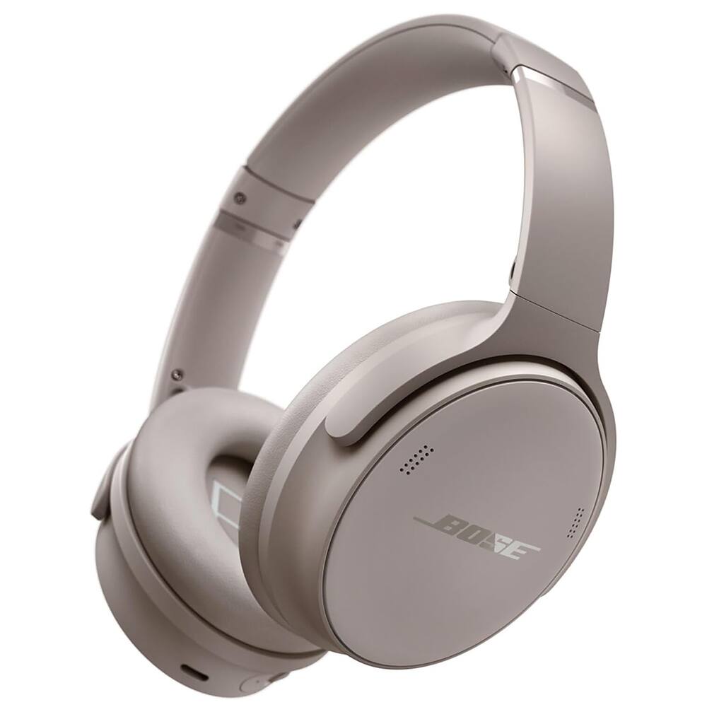Angle. Bose - QuietComfort Wireless Over-Ear Bluetooth Headphones + 26-Month Extended Warranty Protection - Sandstone.