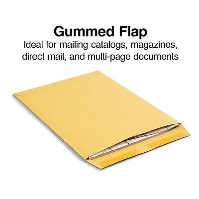 Gummed Flap  
Ideal for mailing catalogs, magazines, direct mail, and multi-page documents
