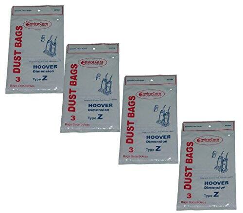 EnviroCare DUST BAGS  
3 Bags per Pack  
Type Z  
Dimension HOOVER  
3 Bags per Pack  
Type Z  
Dimension HOOVER  
3 Bags per Pack  
Type Z  
Dimension HOOVER