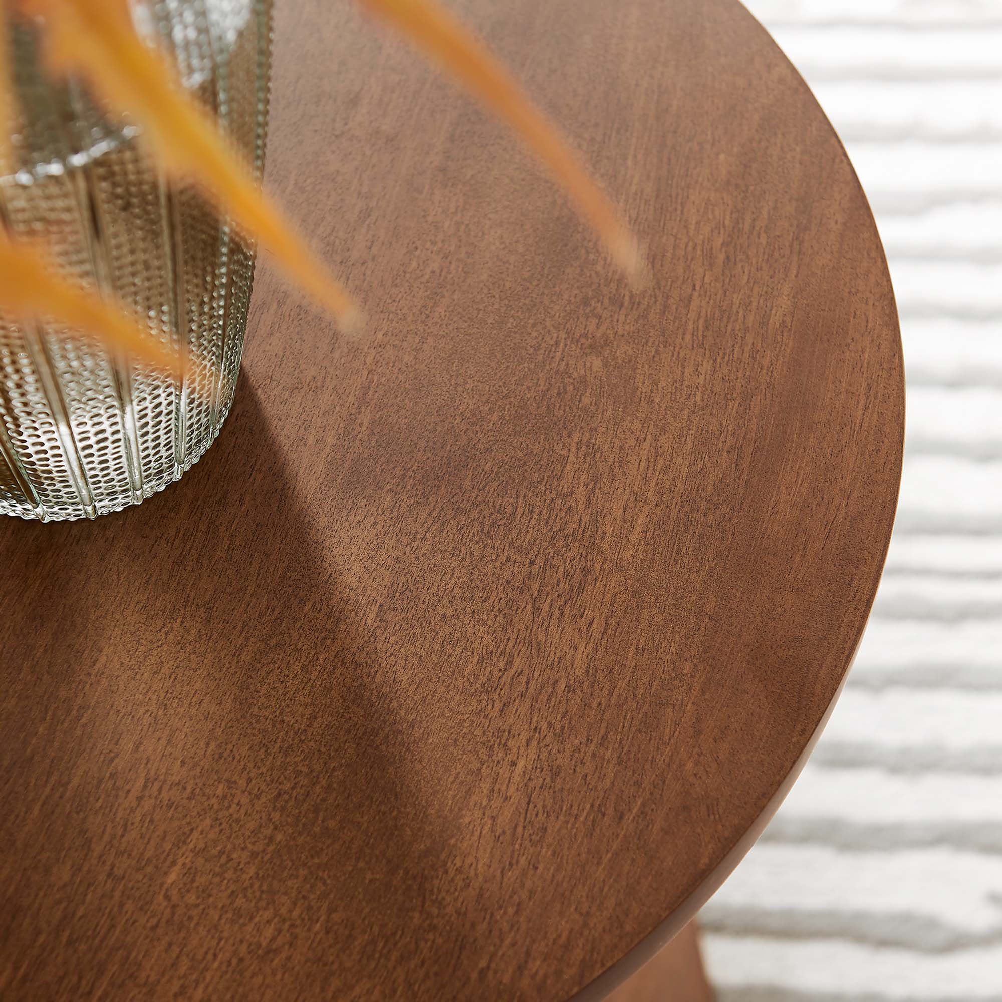 Alt View 2. Modway - Lina Round Wood Side Table by Modway - Walnut.