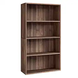 Songmics Home - Bookshelf, 4-Tier Bookcase, Book Shelf, Open Storage Shelf, 9.4 x 23.6 x 42.4 Inches, for Living Room, Home Office - Natural Walnut