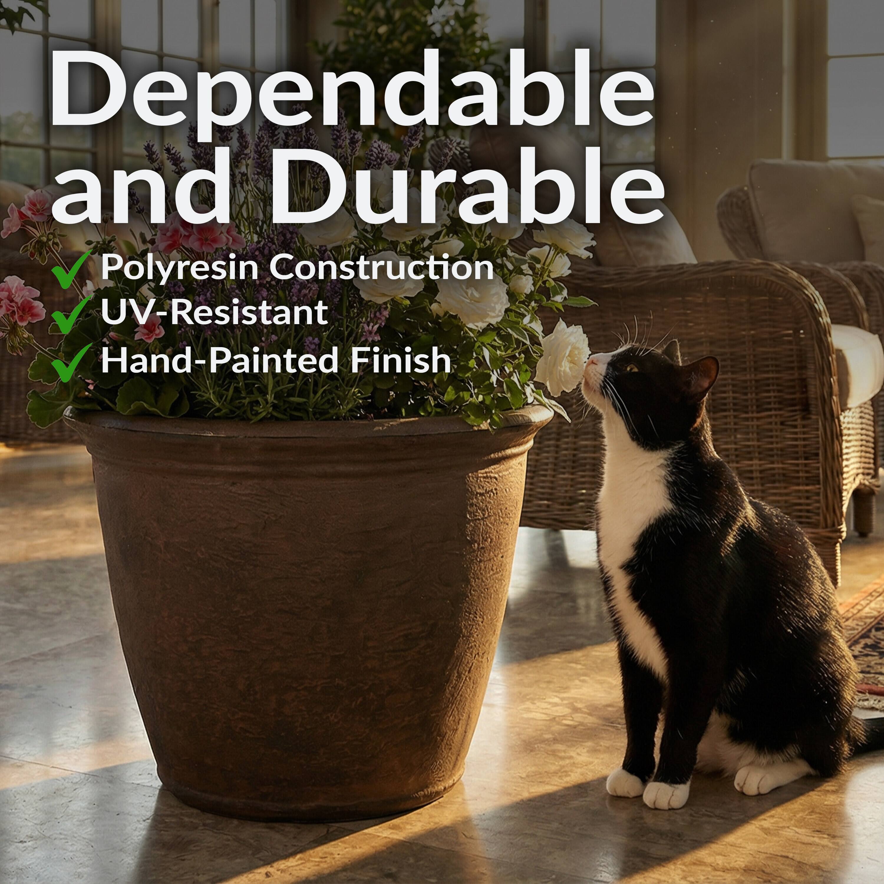 Dependable and Durable

- Polyresin Construction
- UV-Resistant
- Hand-Painted Finish