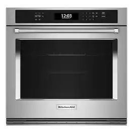 KitchenAid - 27" Built-In Single Electric Wall Oven with Air Fry Mode - Stainless Steel