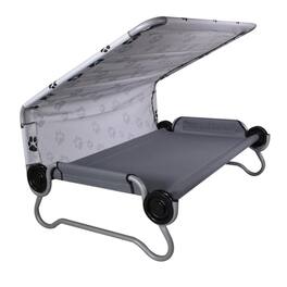 Disc-O-Bed - 60001 Dog/Cat Cot Bed Foldable Portable Travel Camping - Gray