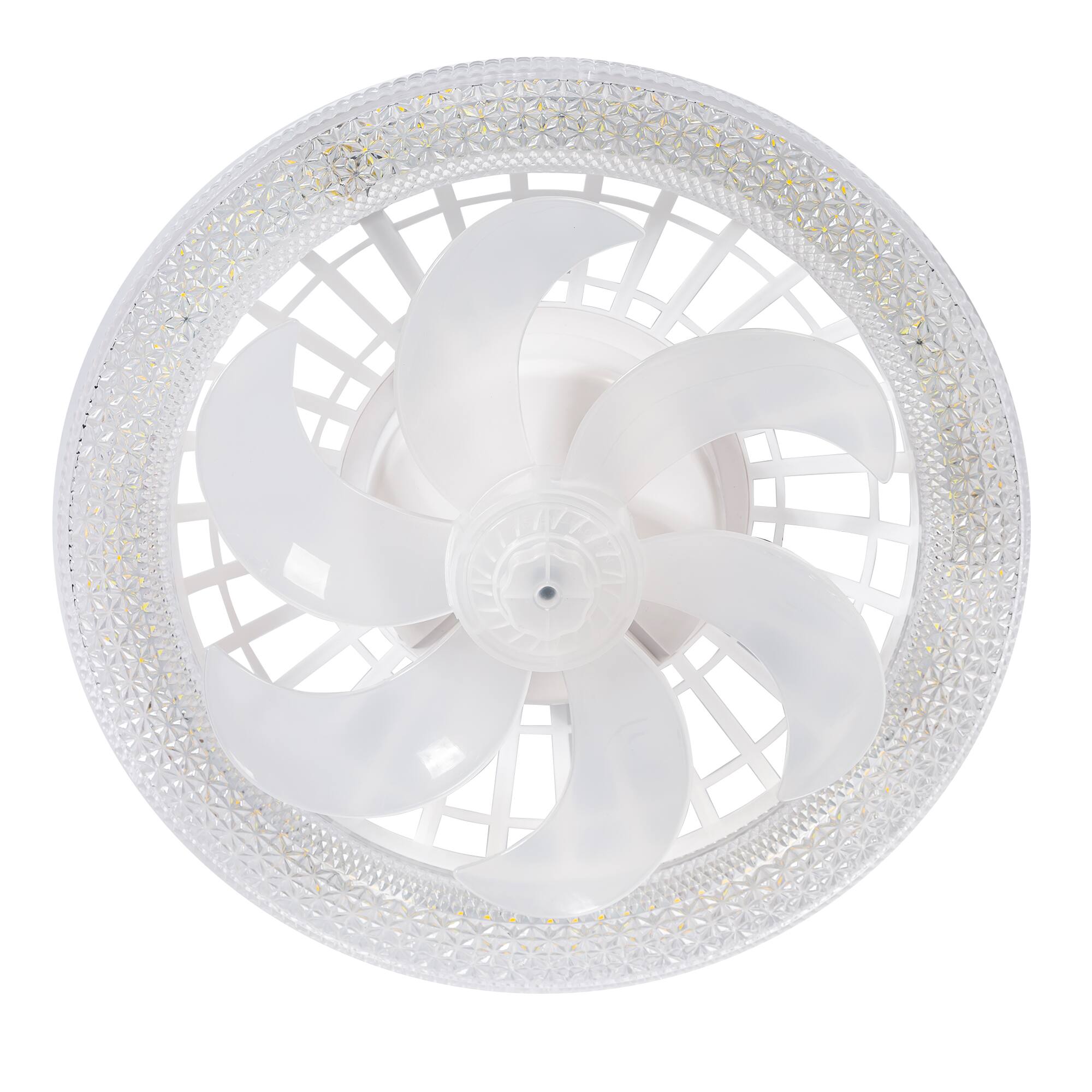 Alt View 8. Breezary - Breezary 13-Inch Multi-Directional Ceiling Fan, 3-Color Light, 7 ABS Blades, DC Motor, 6-Speed Remote & Memory Function - Matte White.