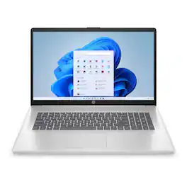 Essential 17-cn Laptop - Upgraded - HP 17 17.3" Full HD Laptop - Intel Core i7 1355U 2023 with 16GB Memory - 512GB SSD - Numeric Keypad - IST HUB - Natural Silver