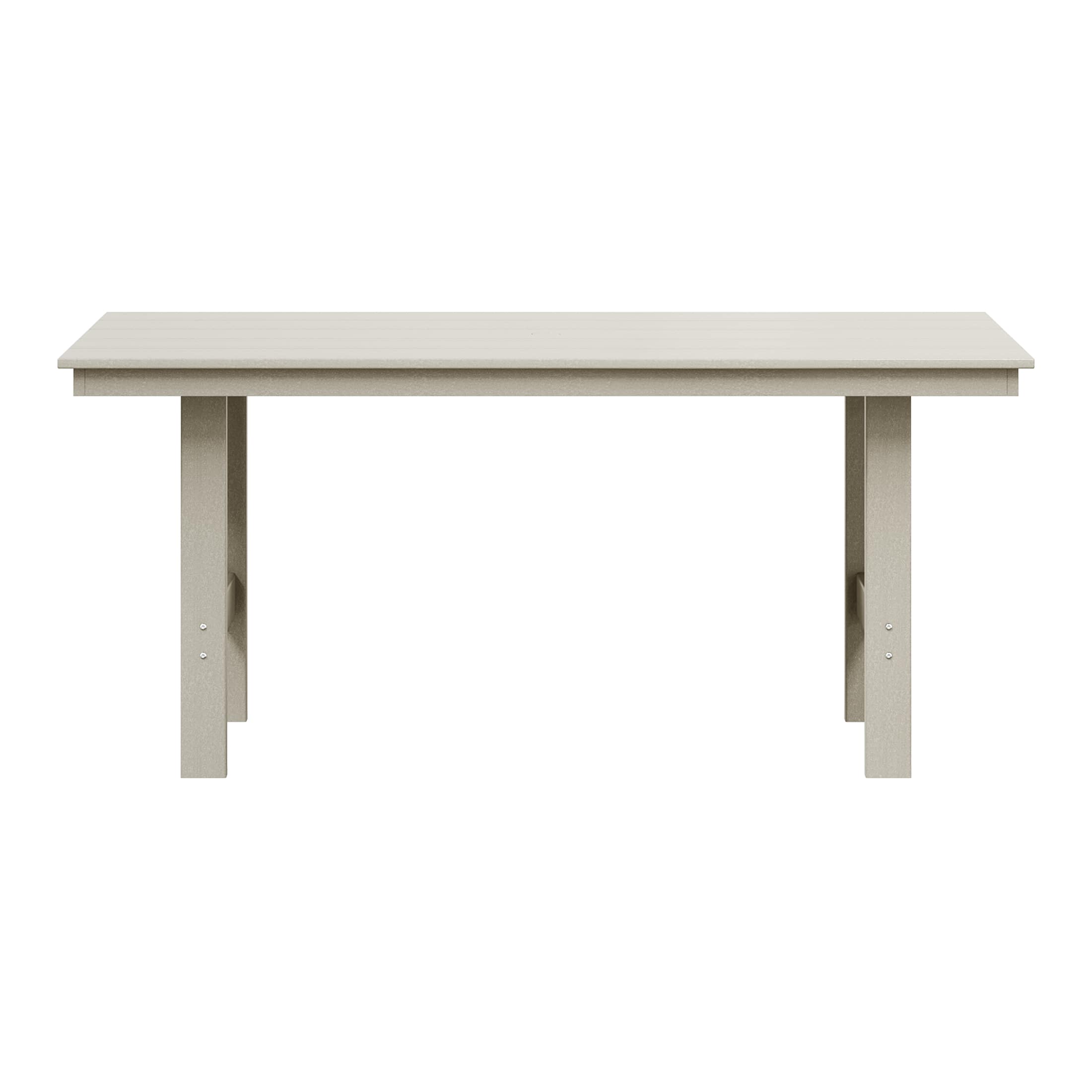 "WestinTrends - Ashore Outdoor Modern HDPE 66"" Wide Rectangle Patio Dining Table for 6 - Sand" price history on PriceWatchPro
