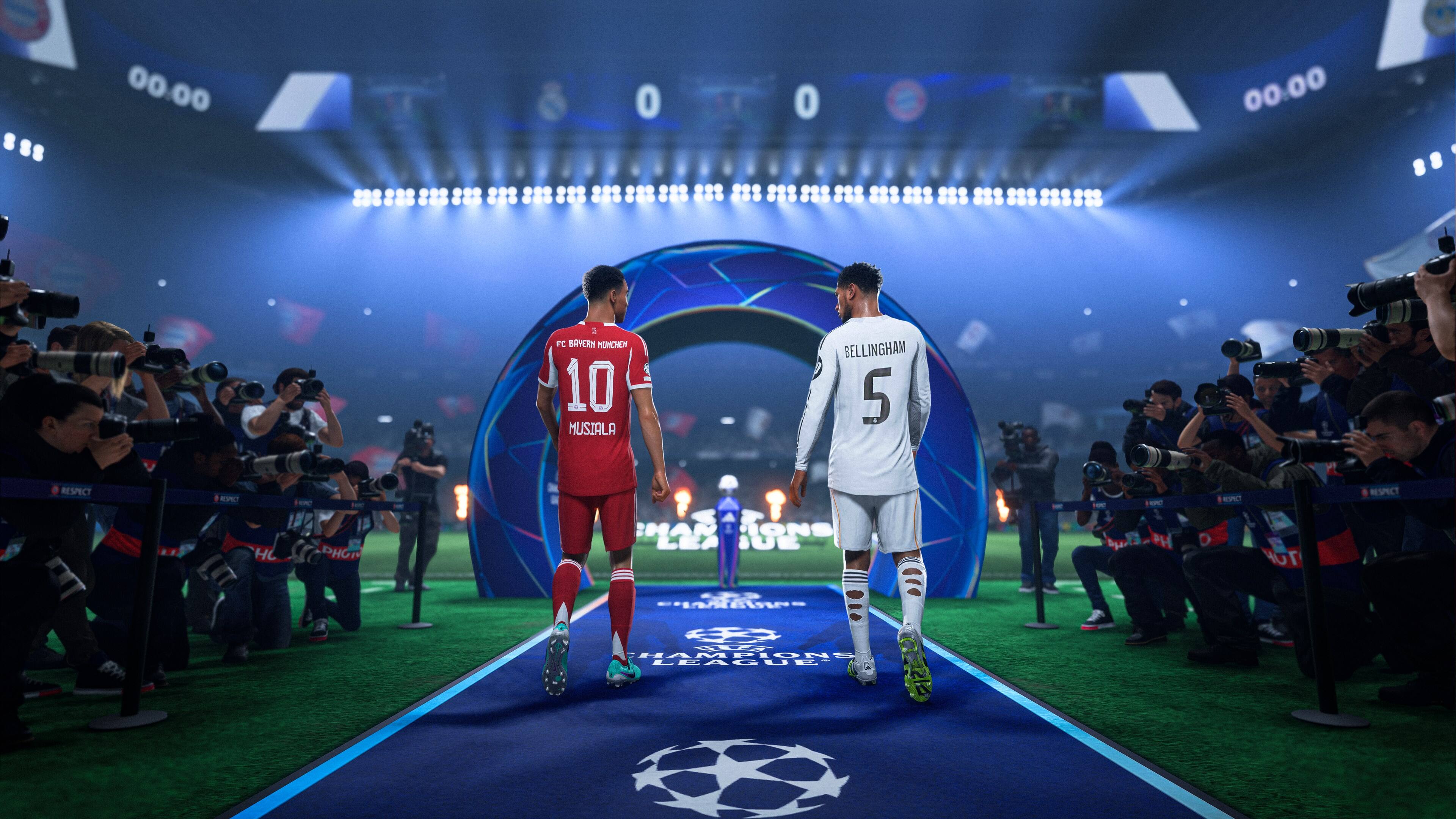 00:00

FC BAYERN MUNCHEN 10 MUSIALA
BELLINGHAM 5

RESPECT
OPEN
10%
RESPECT
RESPECT
PHOTO
HAN JONS LEA

100 HAMPIONS LEAGUE