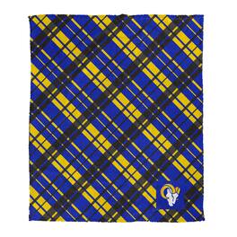 Pegasus - Los Angeles Rams 50" x 60" Dash Logo Patch Ultra Cozy Sherpa Blanket - Multicolor
