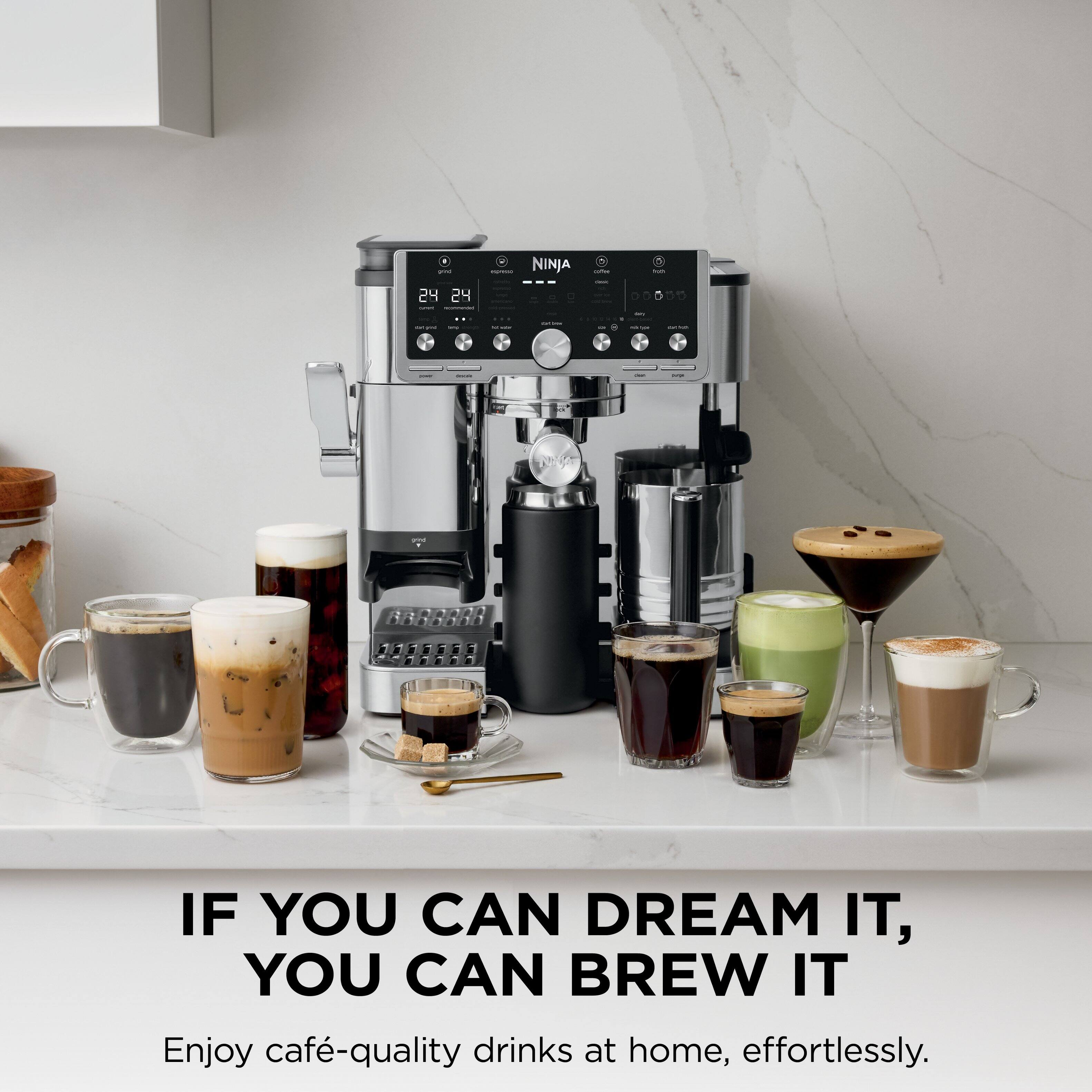 1 NINJA : 24 24 DD - | I TO0T IF YOU CAN DREAM IT, YOU CAN BREW IT

Enjoy café-quality drinks at home, effortlessly.