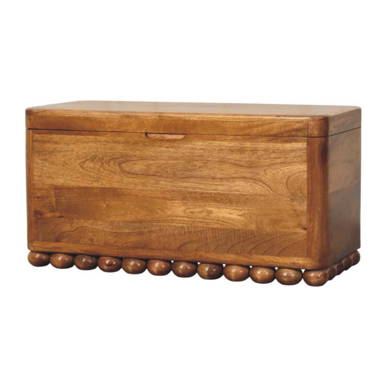 Left. Artisan Furniture - Artisan Furniture Solid Wood Bola Storage Trunk Bench, Brown - Brown.