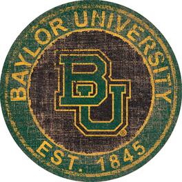 Fan Creations - Baylor Bears 24'' Round Heritage Logo Sign - Multicolor