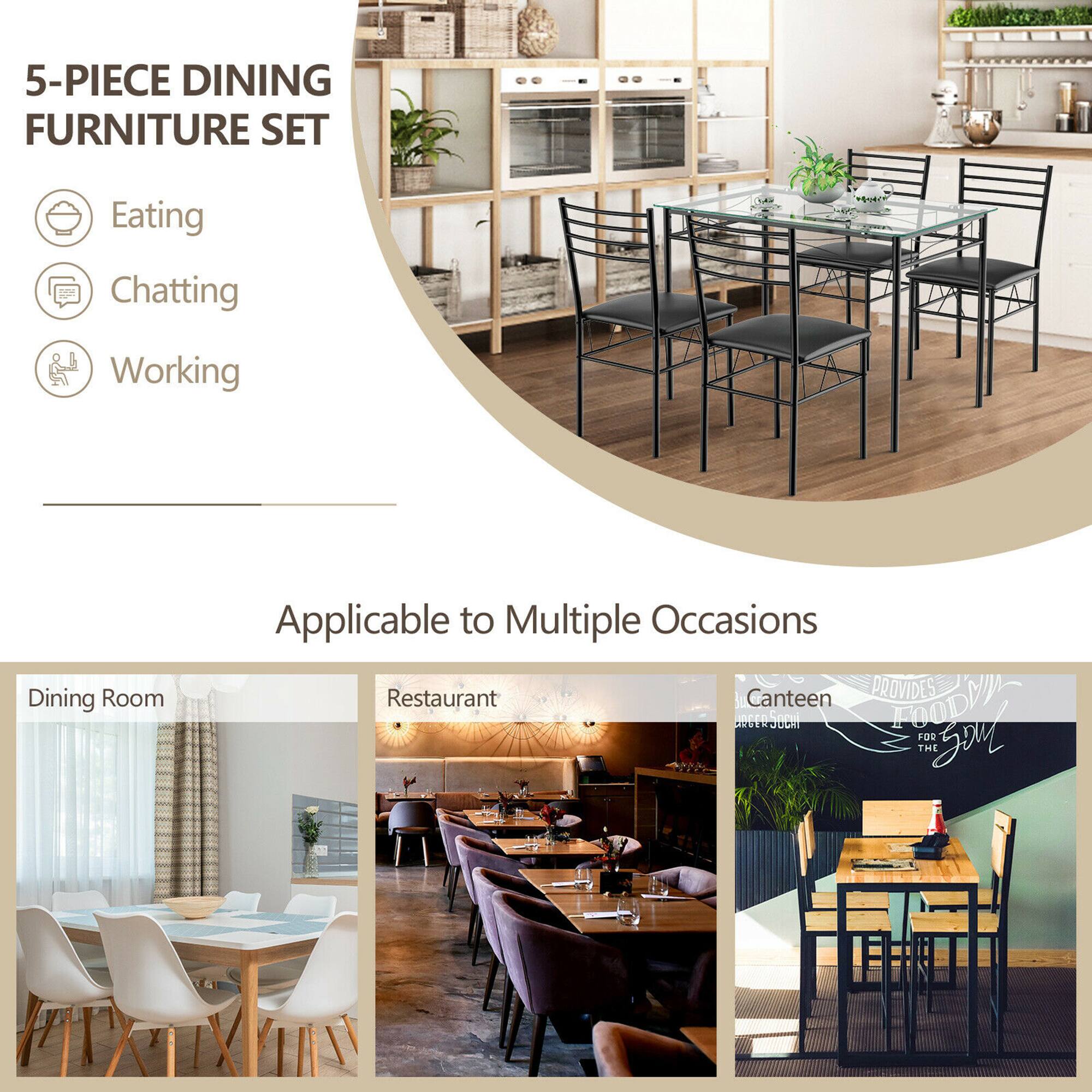 5-PIECE DINING FURNITURE SET

- Eating
- Chatting
- Working

Applicable to Multiple Occasions

Dining Room

Restaurant

Canteen

PROVIDES FOOD FOR GOOD