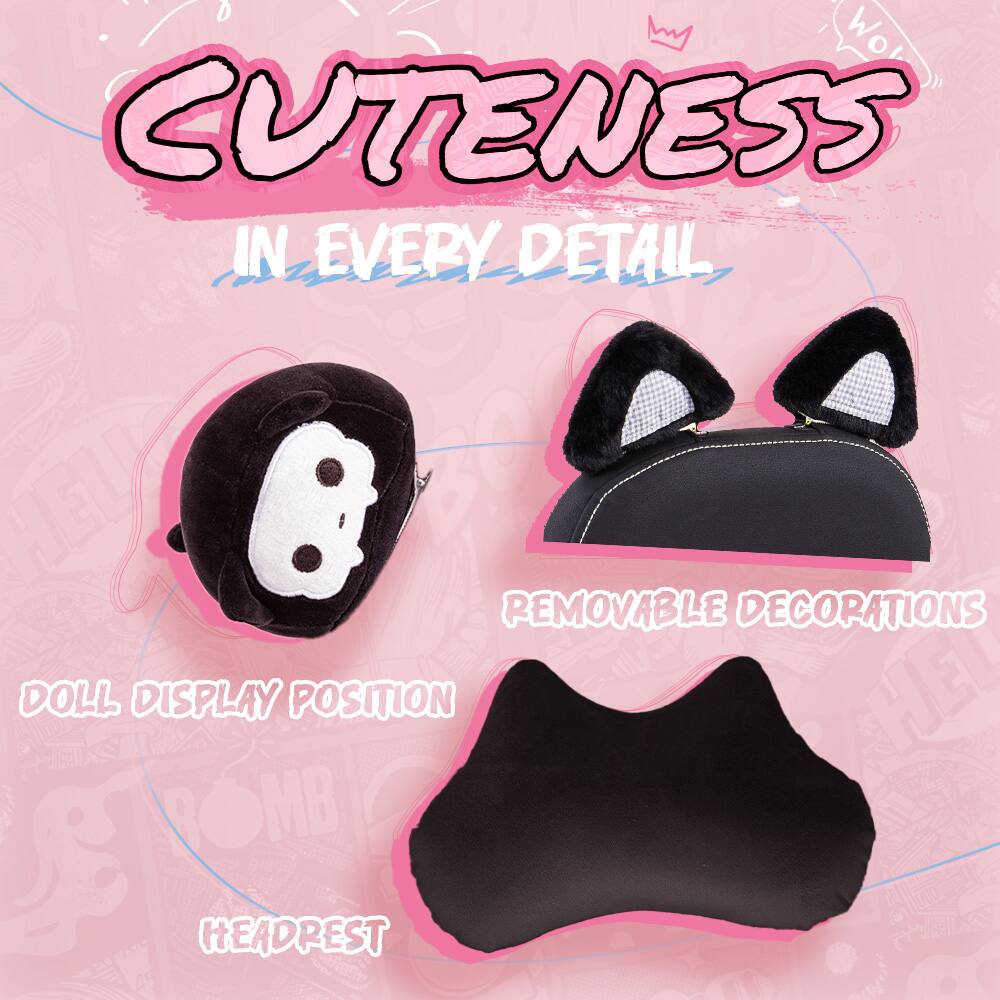 Cuteness in every detail

Removable decorations

Doll display position

Headrest
