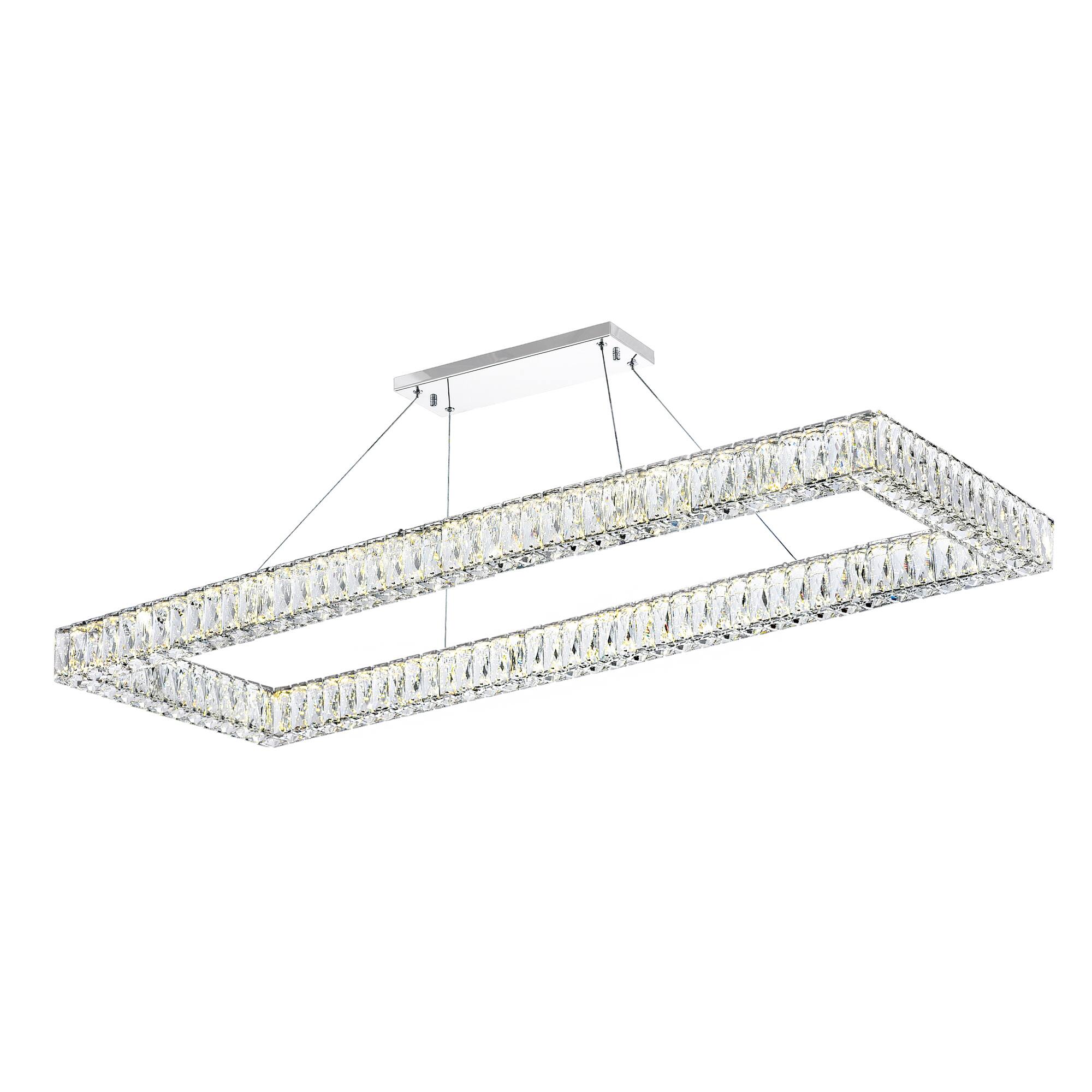 Angle. CWI Lighting - Felicity LED Chandelier With Chrome Finish - Chrome.