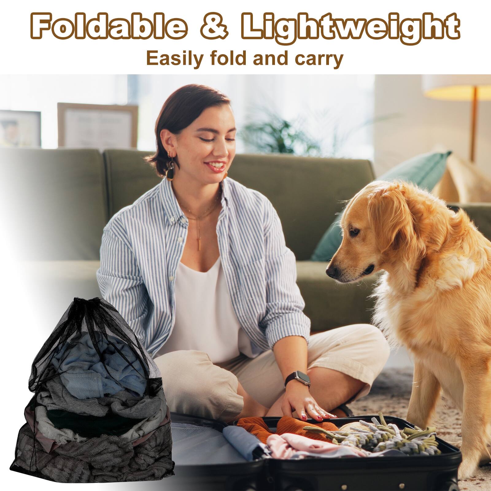 Foldable & Lightweight  
Easily fold and carry