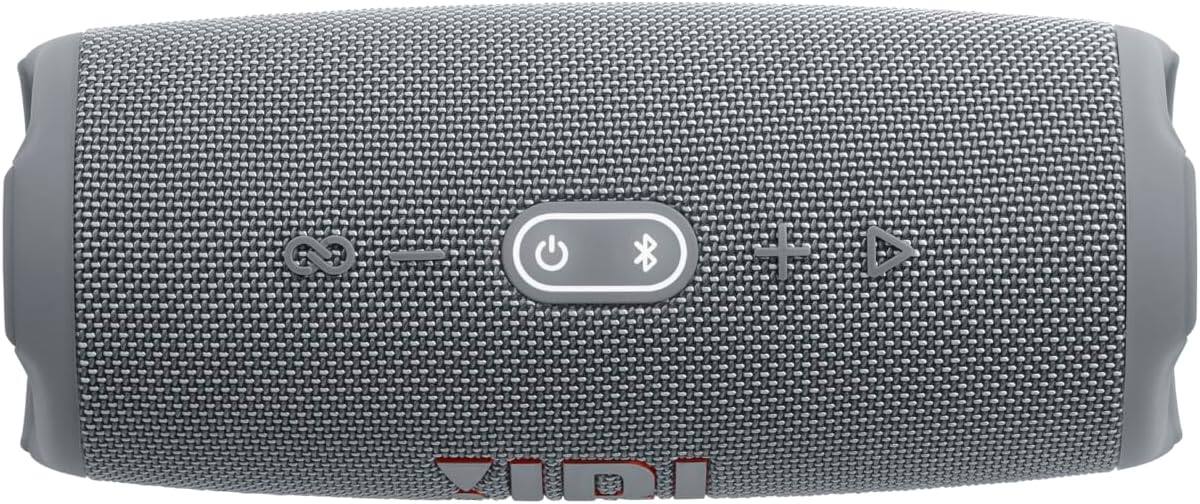 Left. JBL - JBL Charge 5 - Portable Waterproof Speaker - Grey - Gray.