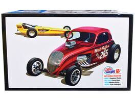Skill 2 Model Kit Fiat Double Dragster Set of 2 Kits 1/25 Scale Model by AMT - Red And Yellow