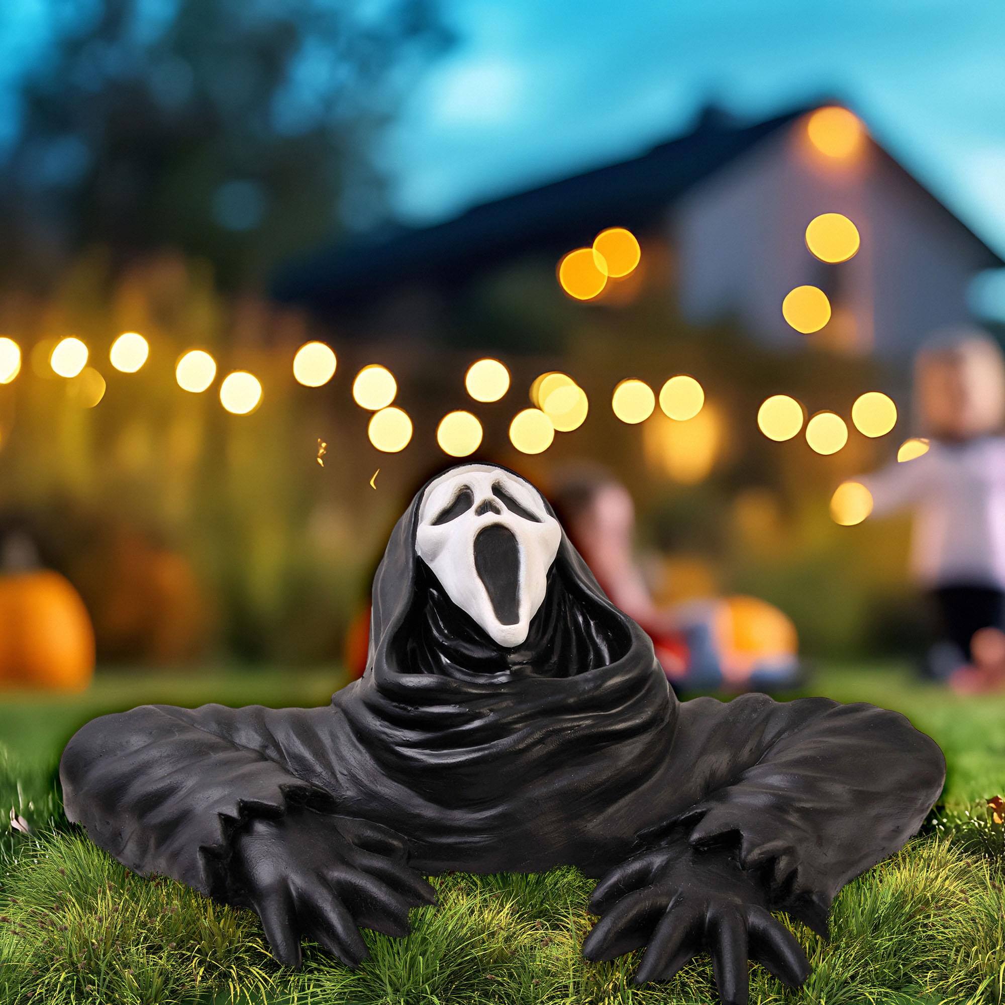 Alt View 3. Funworld - Scream Ghost Face Foam Grave Breaker Halloween Decor - Black.