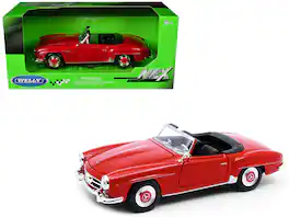1955 Mercedes-Benz 190 SL "NEX Models" Series 1/24 Diecast Model Car by Welly - Red