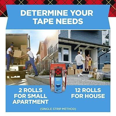 DETERMINE YOUR TAPE NEEDS

2 ROLLS FOR SMALL APARTMENT

12 ROLLS FOR HOUSE (SINGLE STRIP METHOD)