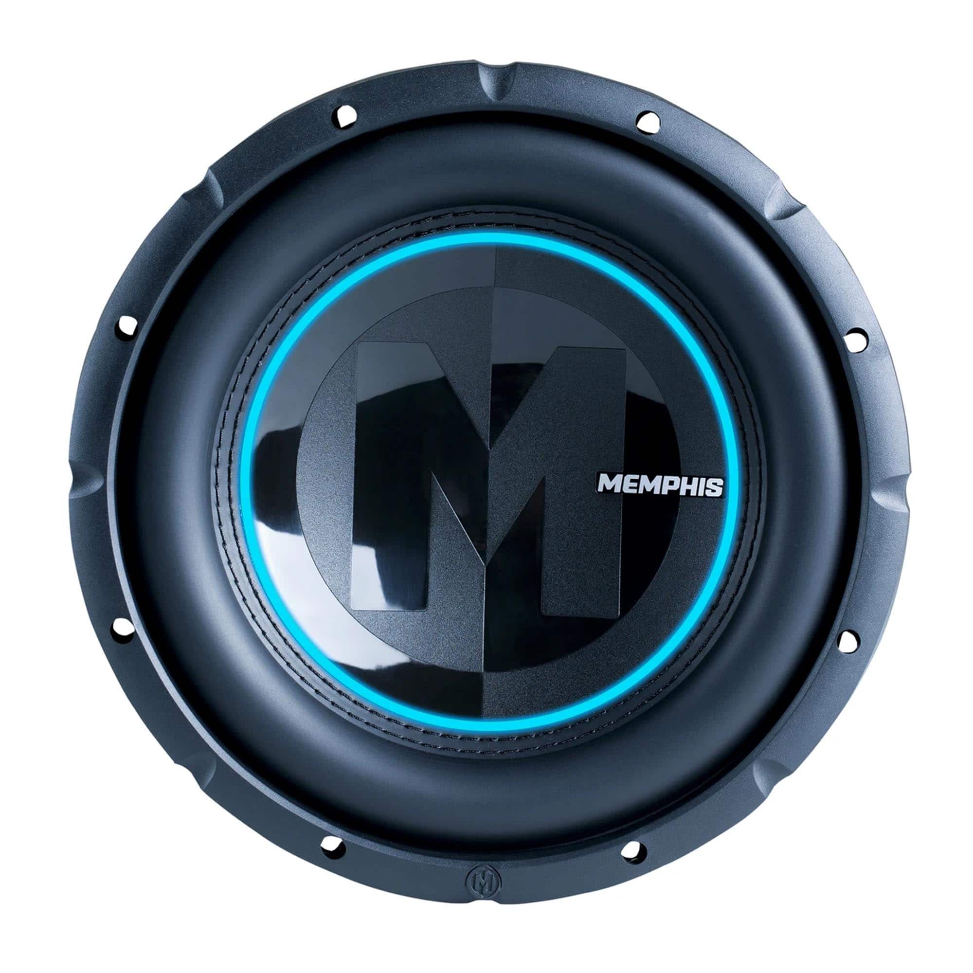 Memphis Car Audio - Memphis Audio PRXL10FTV PRX 10" 500W Selectable 1/2/4 Ohm Sub W/RGB Copy - Black/Gray