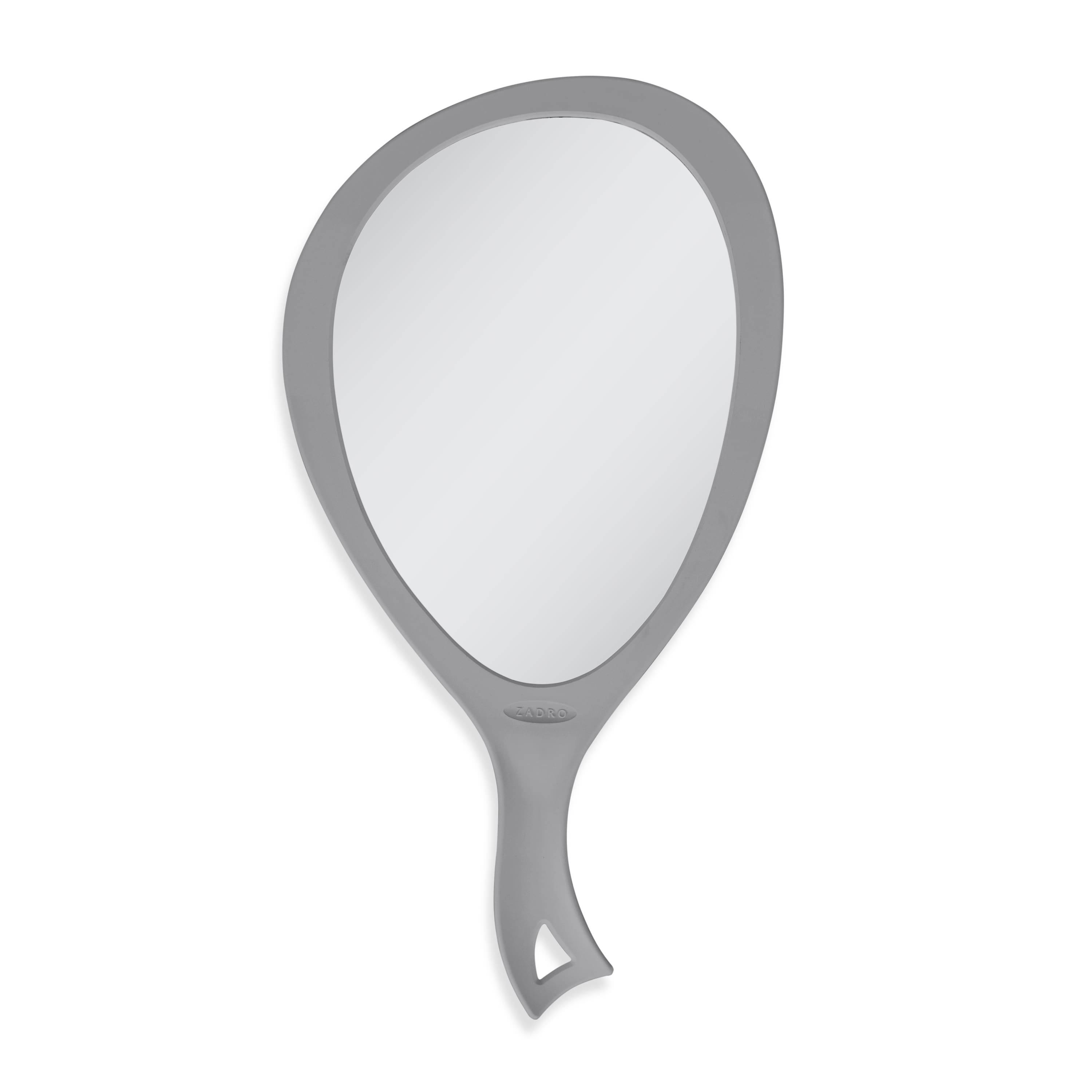 Zadro Large Teardrop Hand Mirror with Ergonomic Handle and Hanging Loop  Made in USA Gray ZHSL - Best Buy, image size:3000x3000