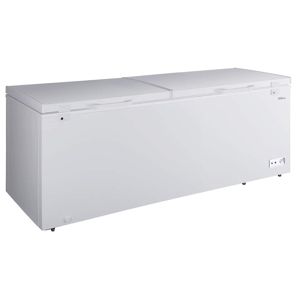 Premium Levella - 25 CuFt Chest Freezer with Adjustable Temperature Control - White