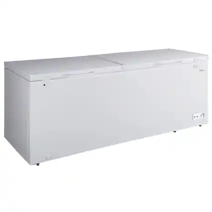 Front. Premium Levella - 25 CuFt Chest Freezer with Adjustable Temperature Control in White - White.