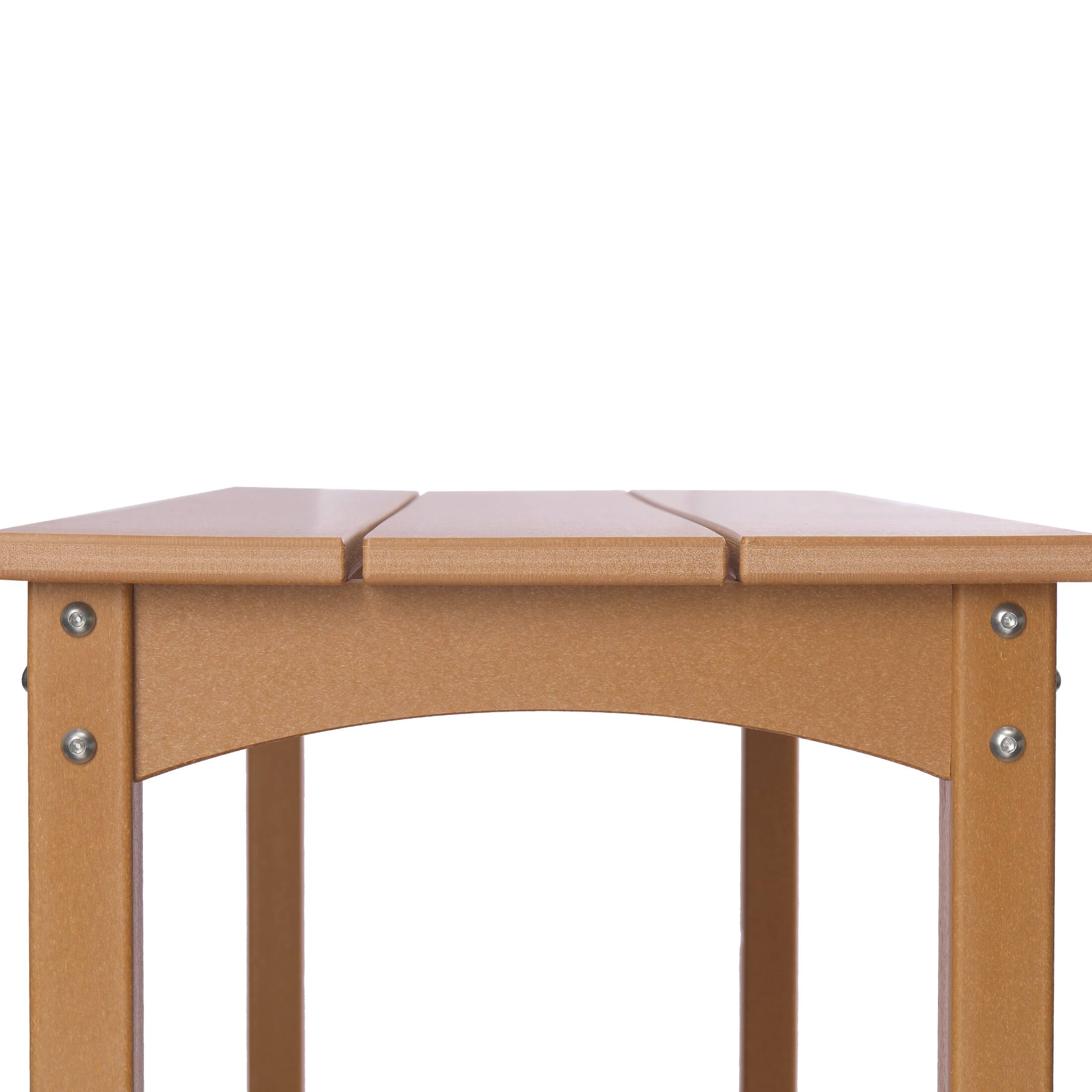 Alt View 5. WestinTrends - WestinTrends Malibu 55" Outdoor Patio HDPE Adirondack 2-Tier Shelf Console Table - Teak.