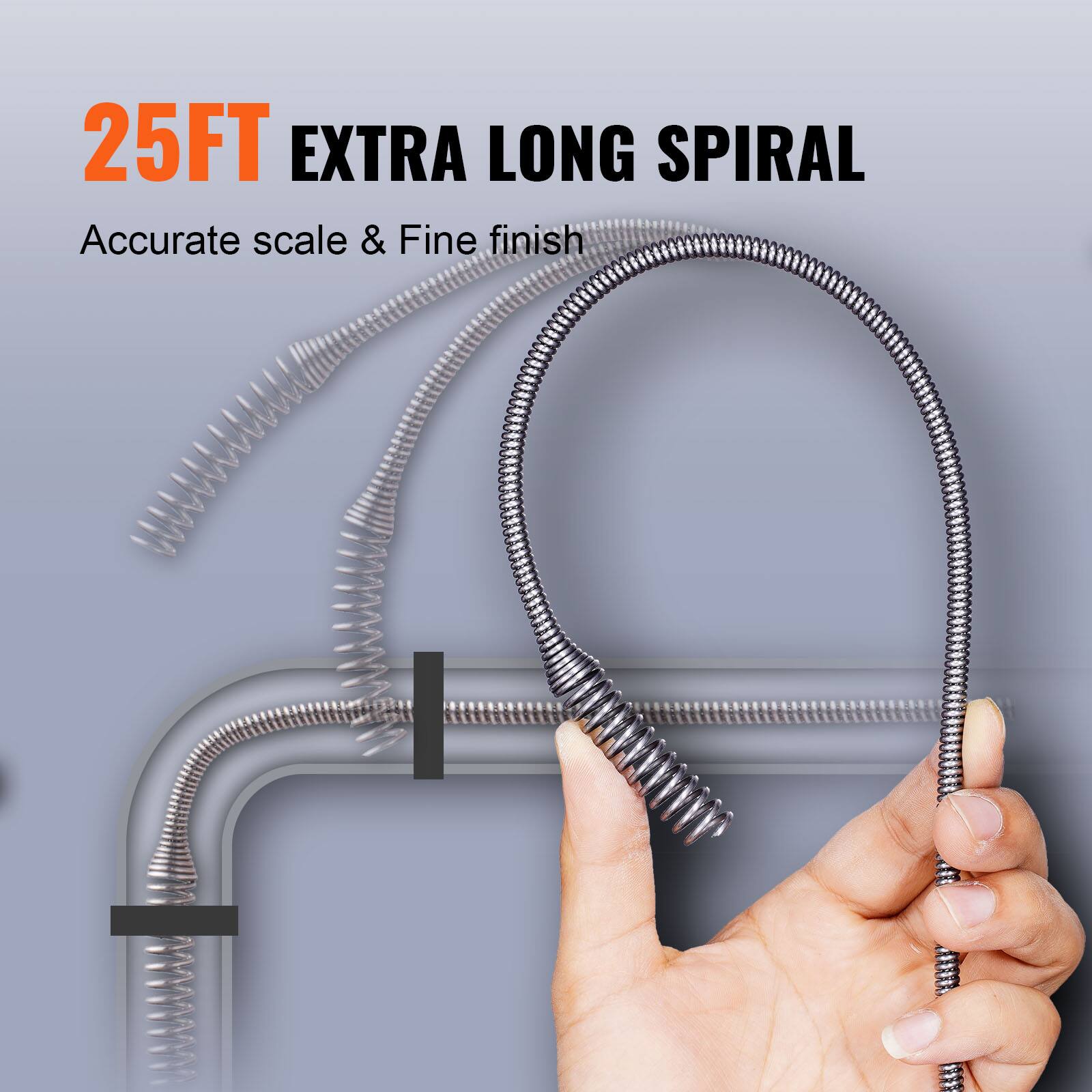 25FT EXTRA LONG SPIRAL
Accurate scale & Fine finish