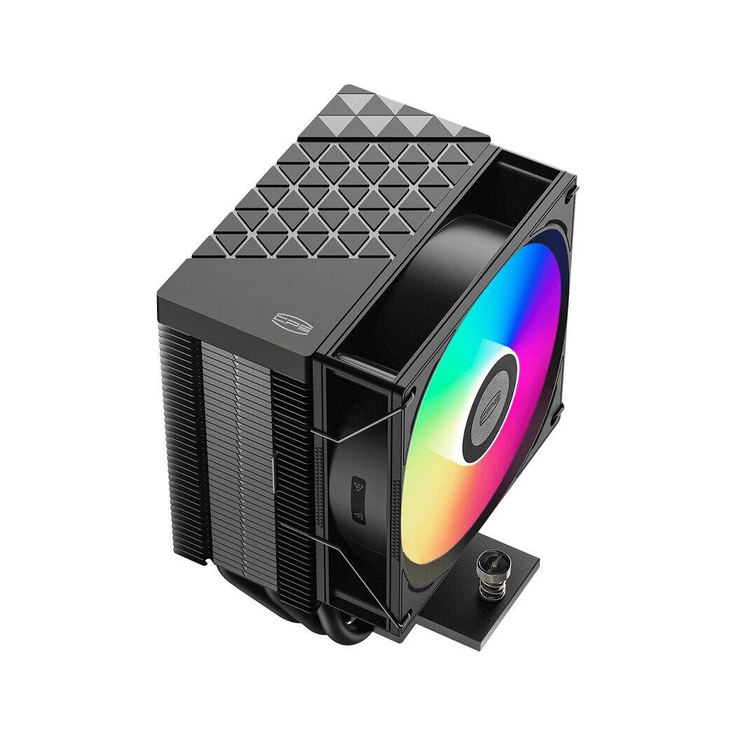 Left. PCCOOLER - CPS R300 ARGB Hydraulic Bearing Air CPU Cooler - Black.