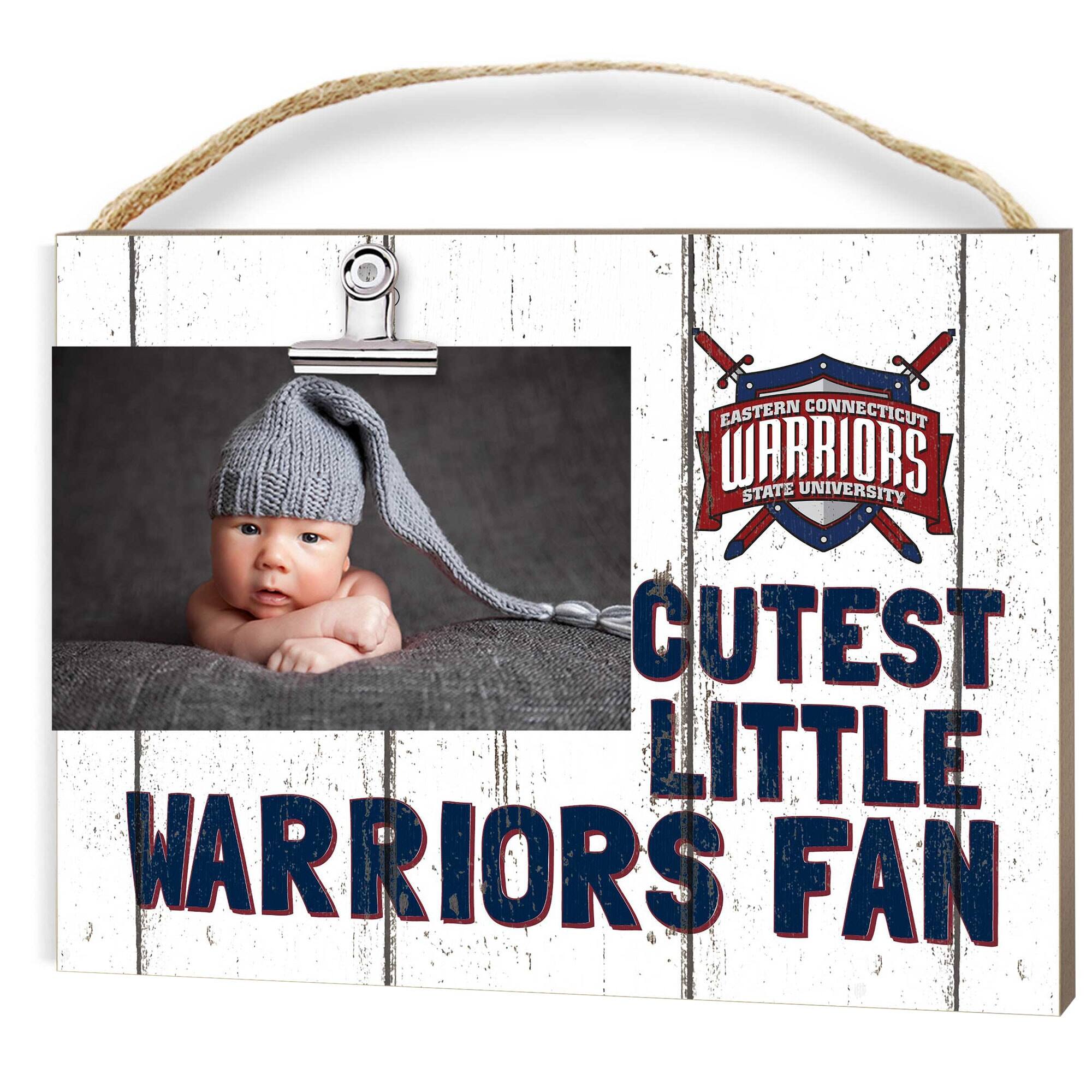 Eastern Connecticut State Warriors 8" x 10" Cutest Little Fan Weathered Team Logo Clip Photo Frame